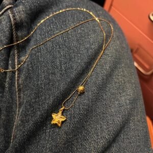 Gold Crystal Star Pendant Necklace