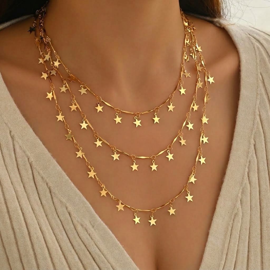 Gold Layered Star Charm Necklace