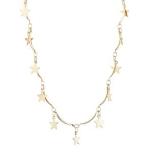 Gold Twinkling Star Charm Necklace