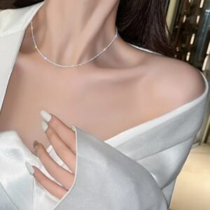 Silver Pavé Starlight Chain Necklace