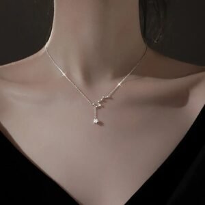 Silver Crystal Constellation Pendant Necklace